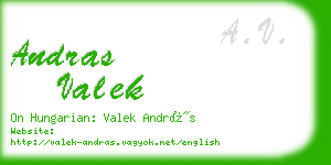 andras valek business card